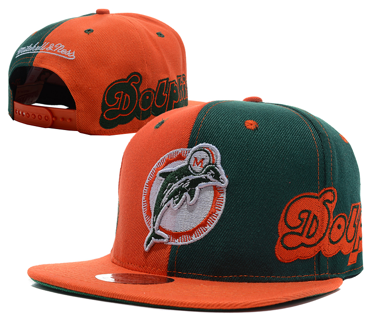NFL Miami Dolphins M&N Snapback Hat NU07